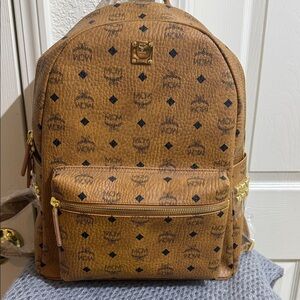 MCM Cognac Visetos Backpack